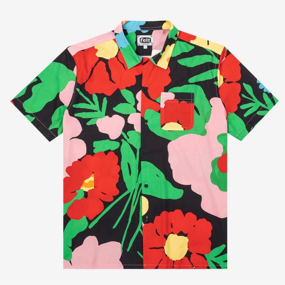 Men's FELT Button Down Shirt - Multicolor For Every Living Thing